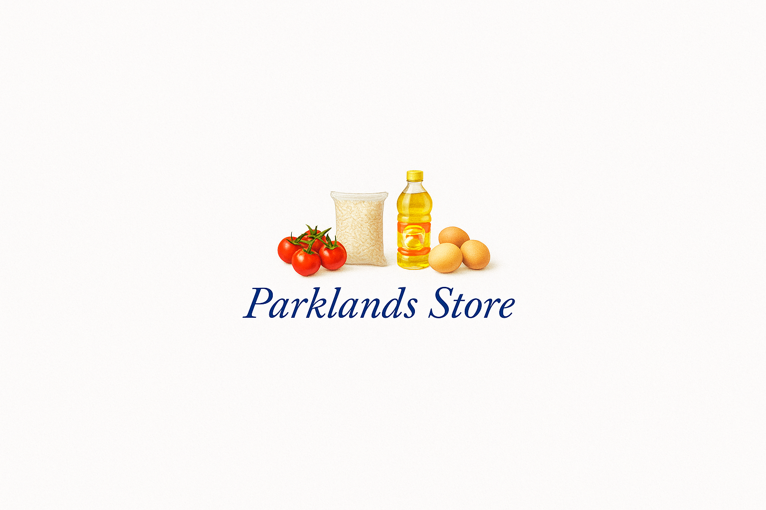 Parklands Store with luxurious small font and grocery products